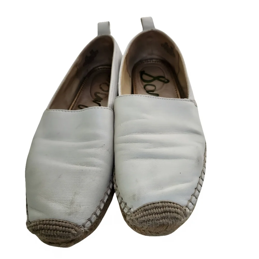Sam Edelman Khloe White Leather Espardrilles Size 6.5M