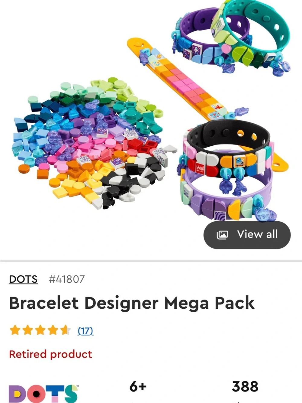 Lego official dots