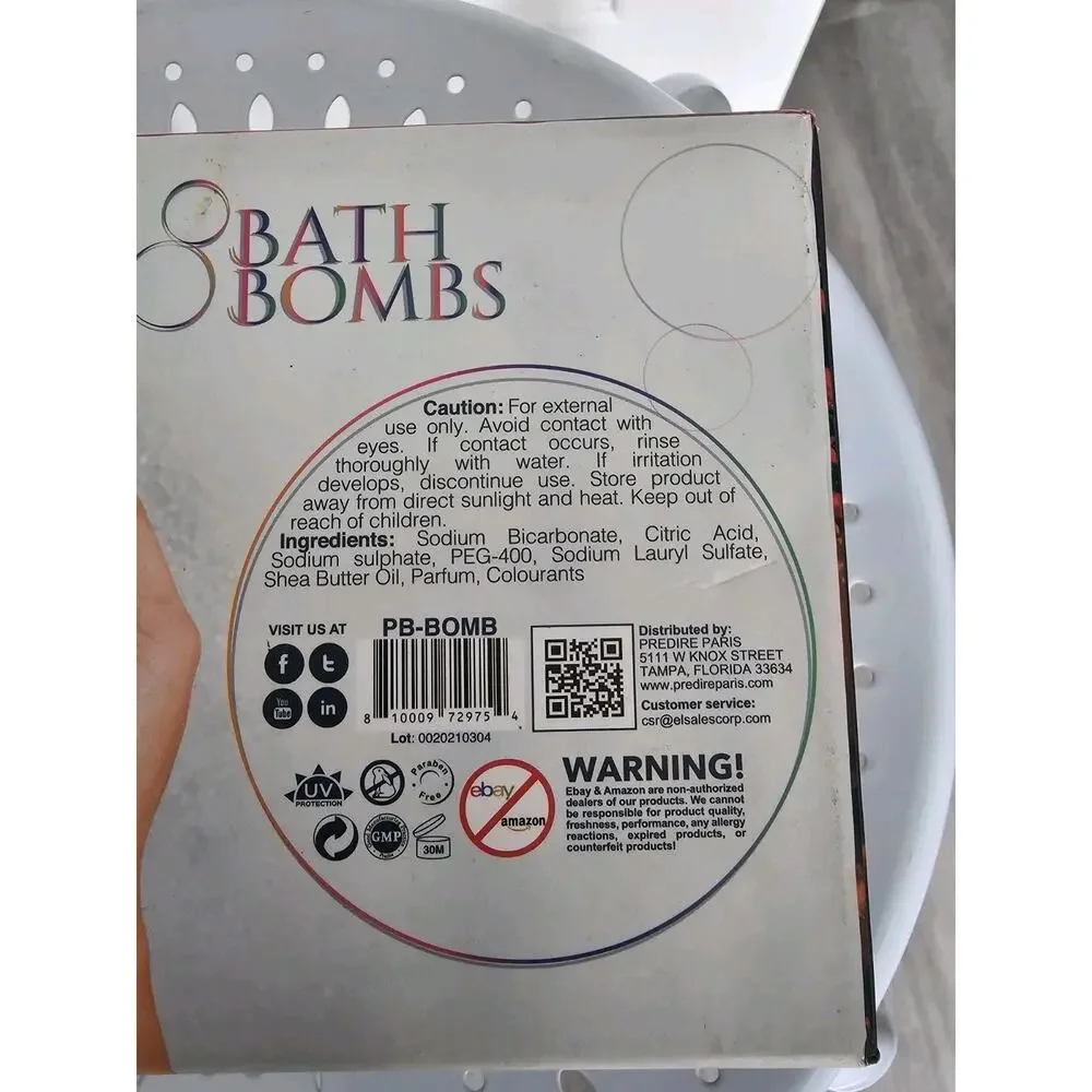 Predire Paris Skin Rejuvenating Spa 7 Bath Bombs Set All Natural Bergamot