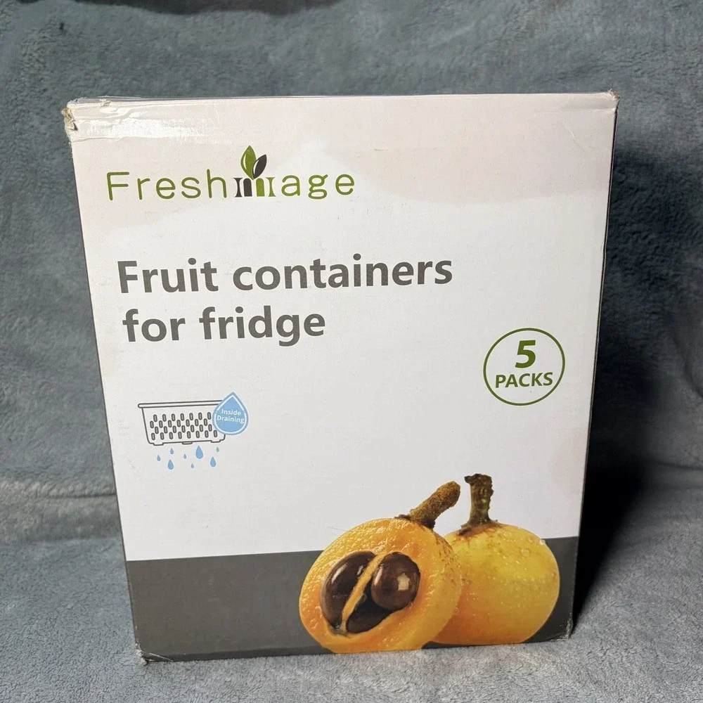 Fresh Image Fruit Containers for Fridge 5 Pack New in Box