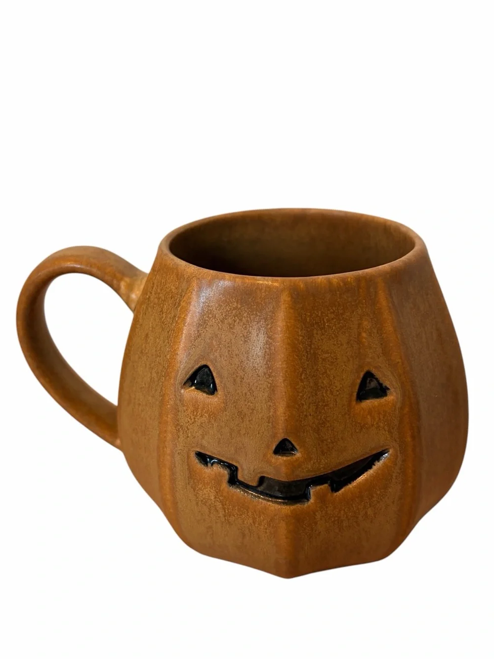 Crate & Barrel Pumpkin Jack-O'-Lantern Ceramic Mug Halloween