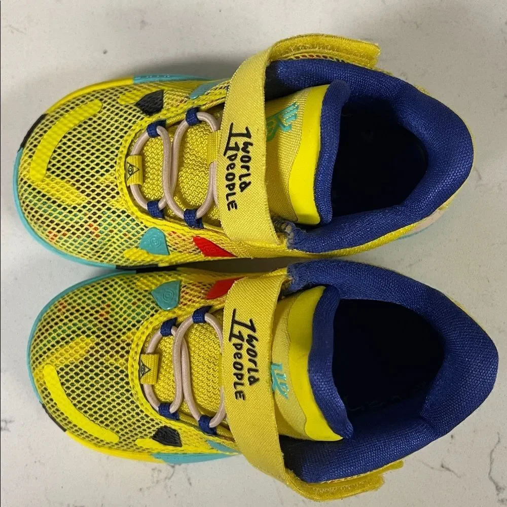 2021 Nike Kyrie 7 TD '1 World 1 People' CT4980 700 Size 8C Yellow Strike