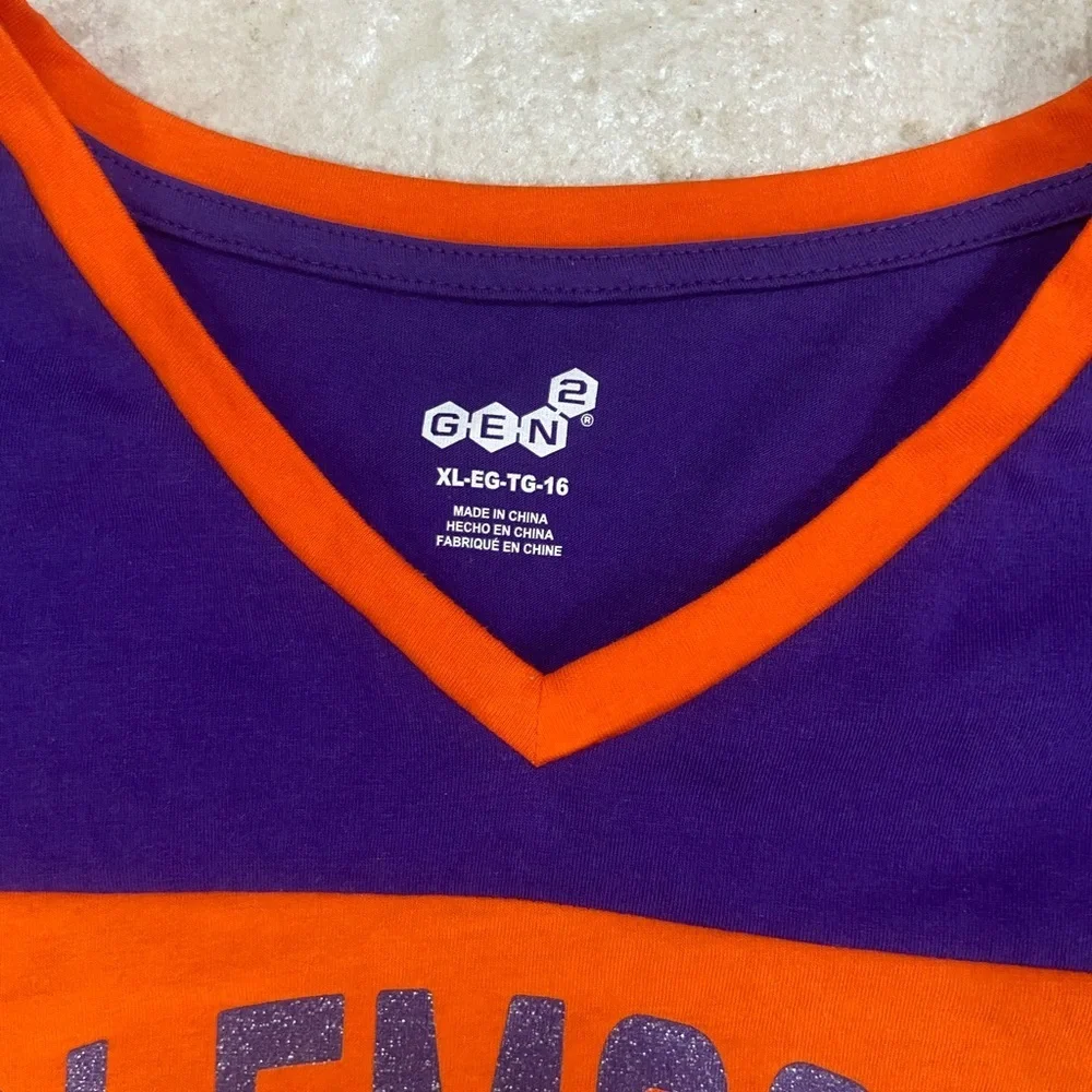 Crop Kids Clemson Tigers Shirt - Orange and Purple NWT