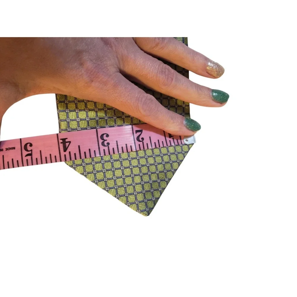 Robert Talbott by Lindsay Odom‎ Mens Tie Necktie Designer Green Blue Geometric