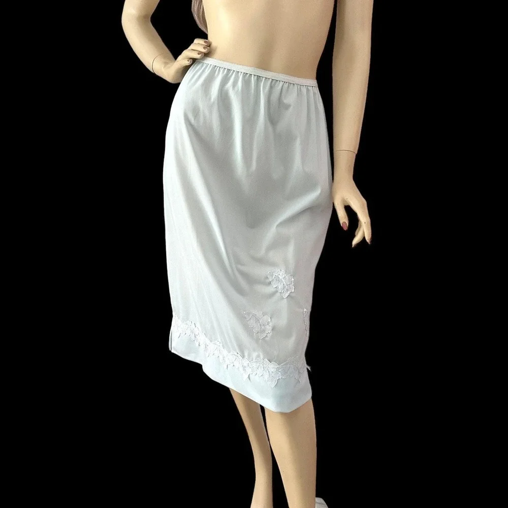 60s Pale Blue Nylon Slip Skirt‎ M NWT Angelic Dollette Coquette Ballerinacore