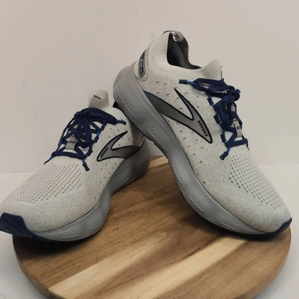 Brooks Mens Glycerin StealthFit 20 Running Shoes Gray Blue Size 11.5