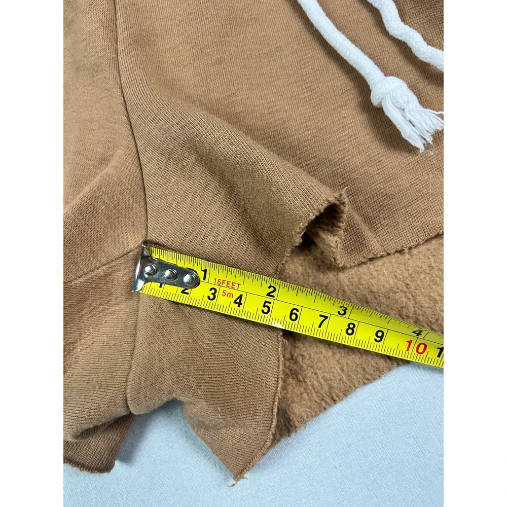 Wild Fable Brown Fleece Dolphin Shorts Womens Medium Raw Hem Drawstring Casual