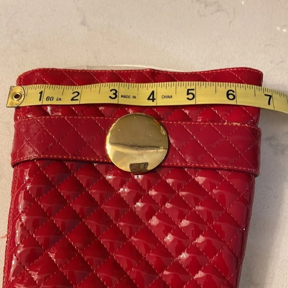 Primigi Red Quilted patent leather‎ boots size 36/5.5