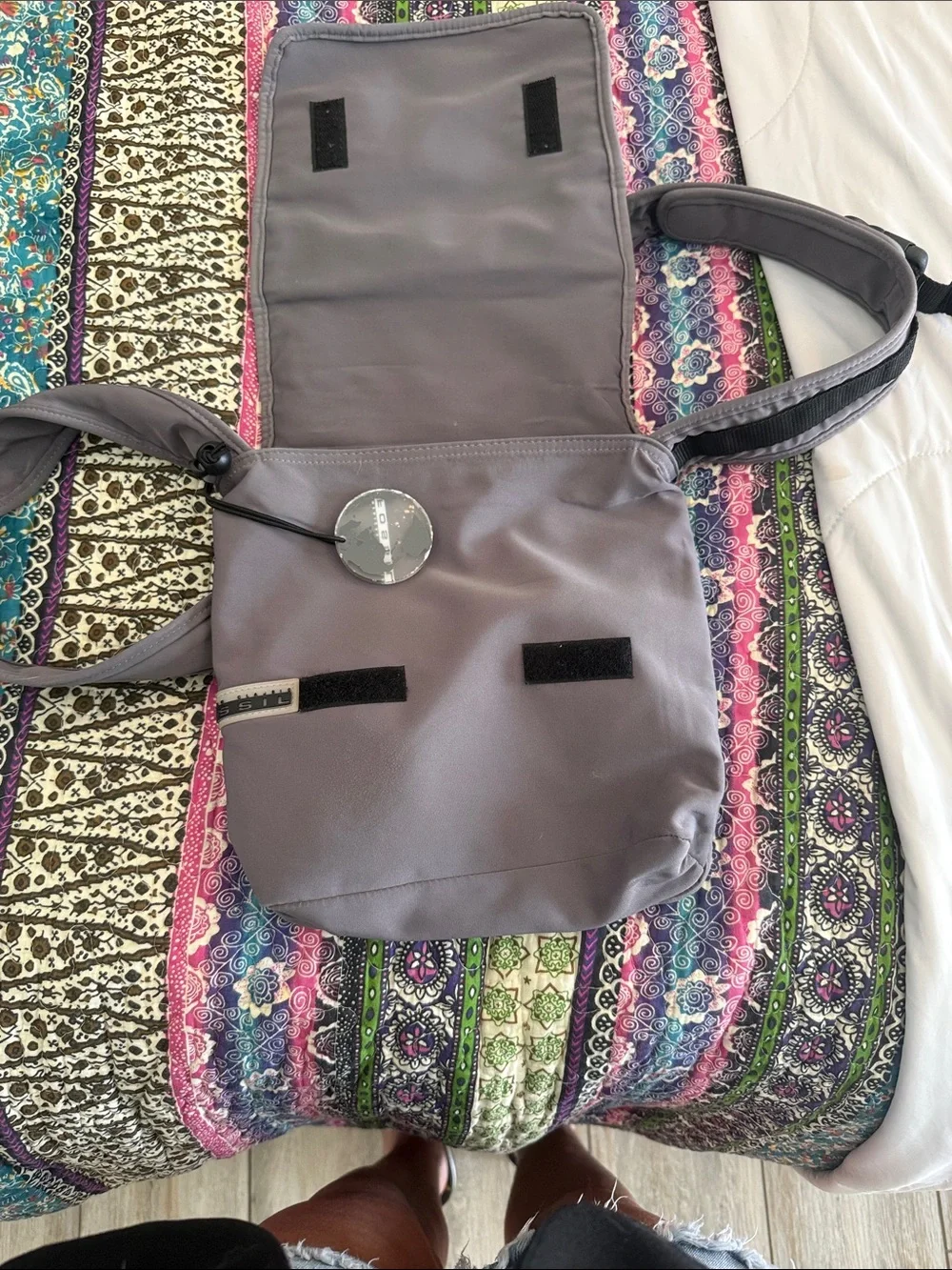 Fossil Light Gray Men's Crossbody Messenger Bag