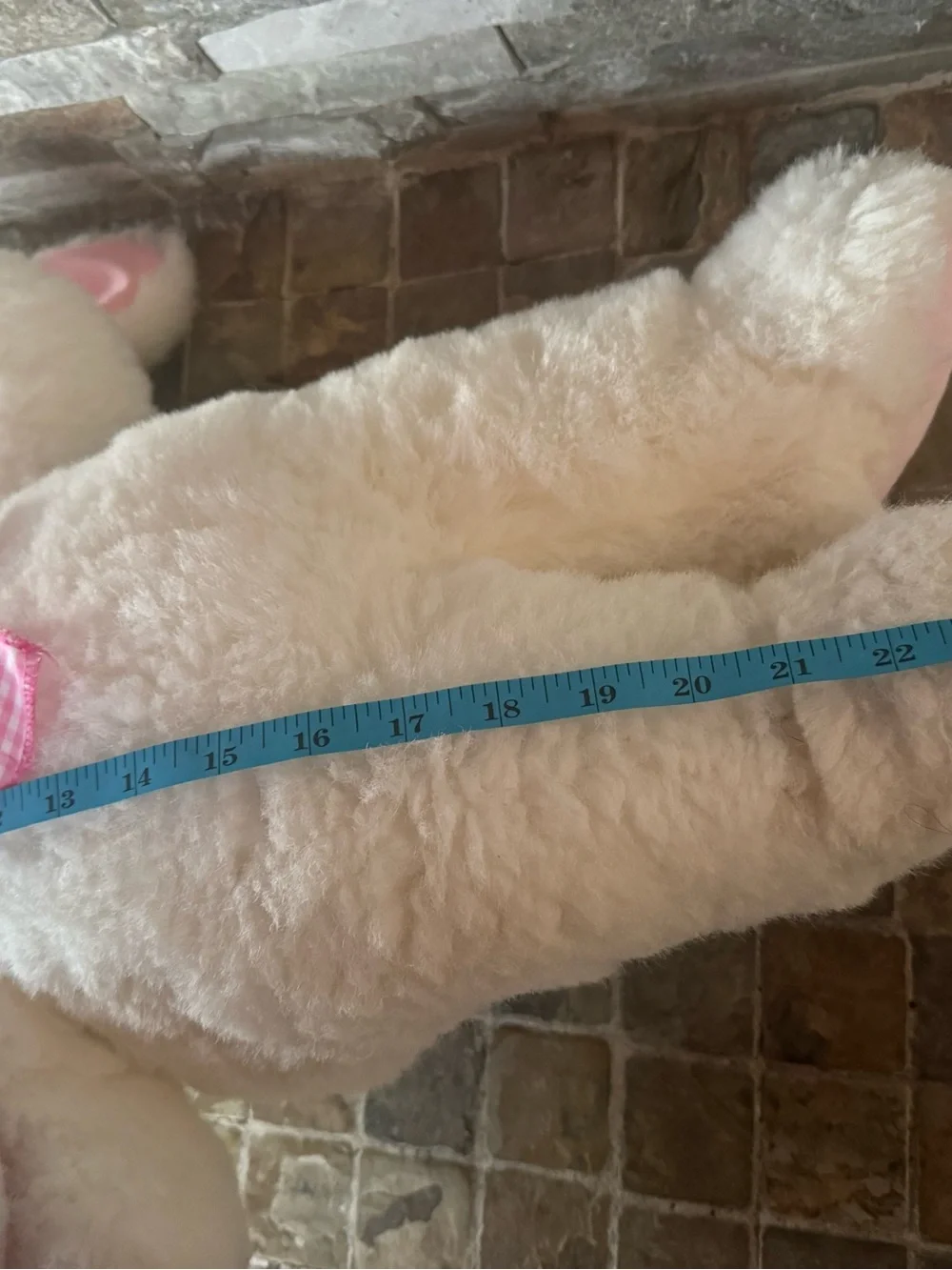 Plush White Bunny with Pink Bow