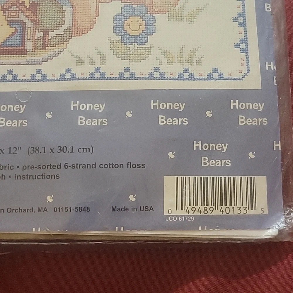 Janlynn Cross Stitch Kit Honey Bears Birth Anouncement,  15