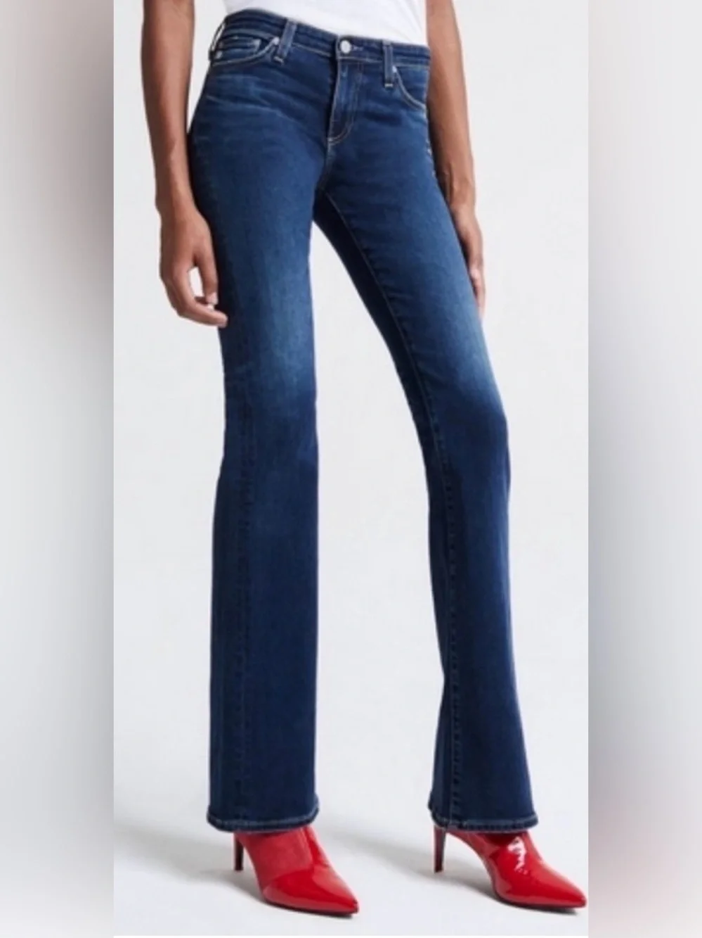 NWT AG Jeans The Colette Slim Boot Mid Rise Dark Wash Size 27