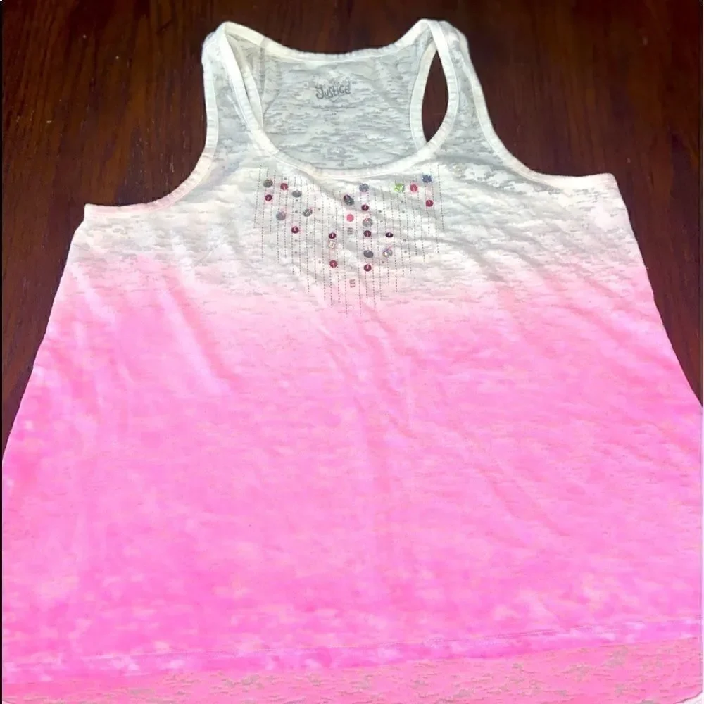 Girls justice ombré tank top