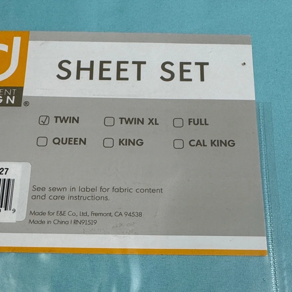 Aqua twin Sheet Set NEW