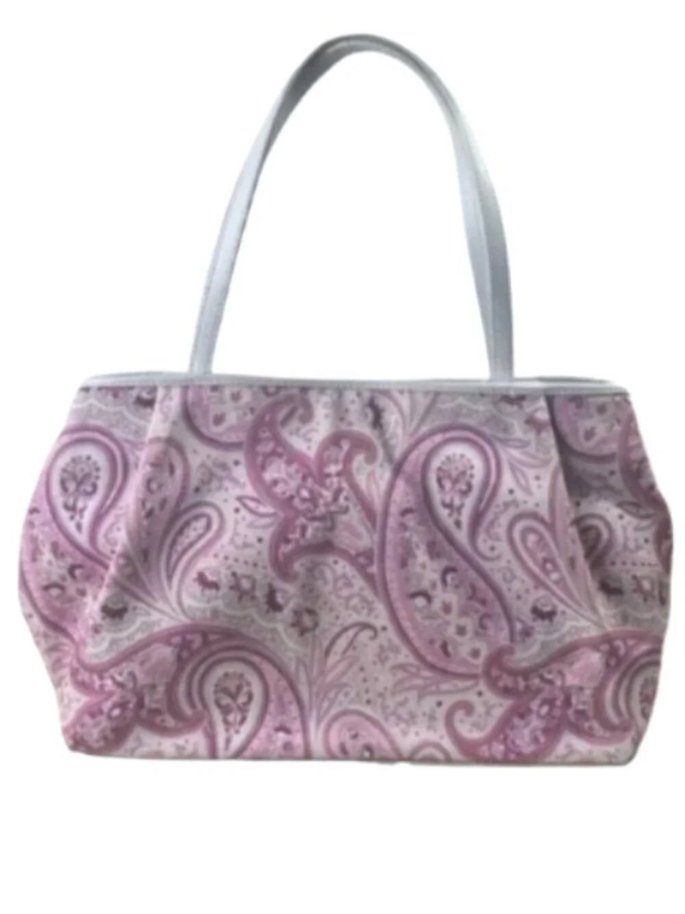 Etro pink paisley cloth tote shoulder bag EUC