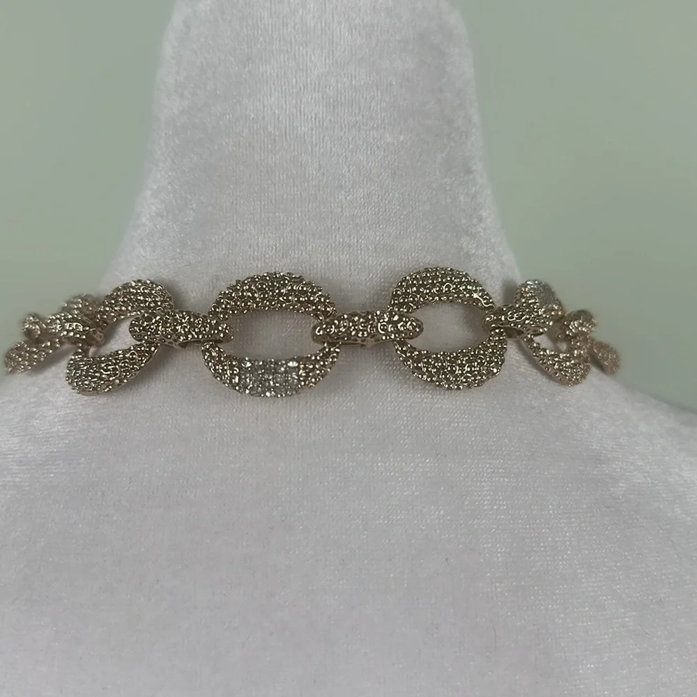 Clarion-Pell 18” Gold Link Necklace Inspired by Princess Grace of Monaco