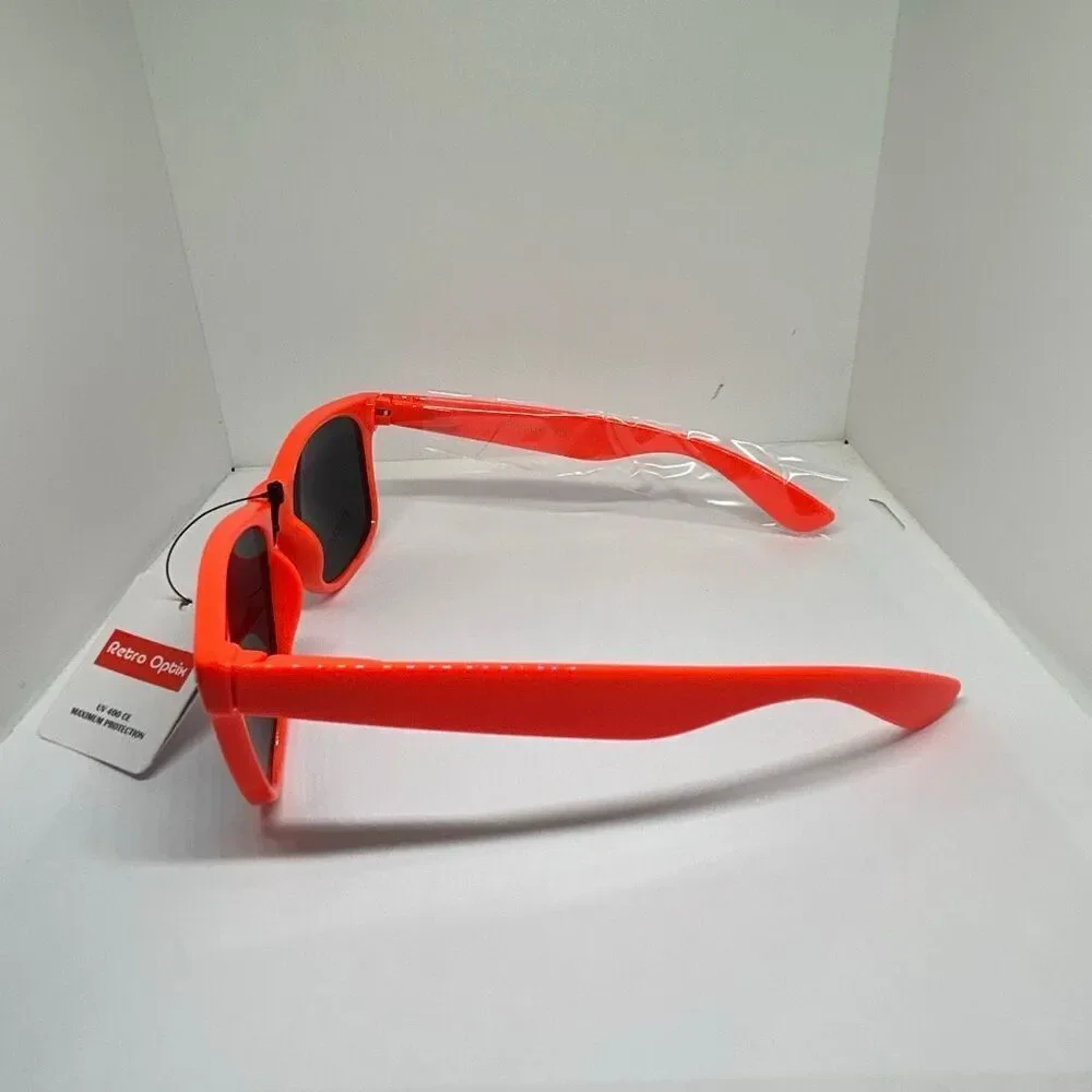 Retro Optix Neon Orange Flex Fit Sunglasses UV400 Smoke lens