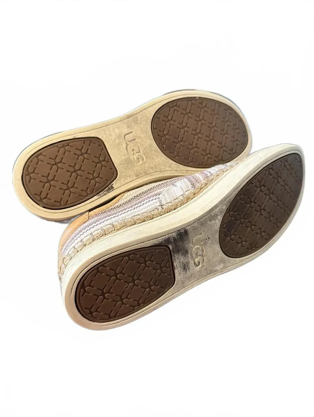 UGG Australia Eyan II Sneakers Women's Size 8.5 Beige Canvas Espadrille Shoes
