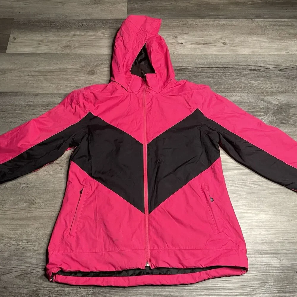 Polar Edge Women’s Clean Pink/Black Medium Lightweight Full Zip Jacket Coat