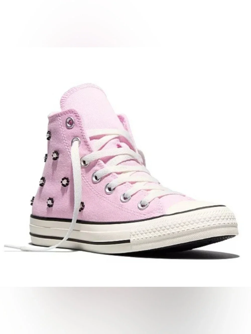 Converse Chuck Taylor All Star High-Top Lace-up Beaded Sneakers Womens Size 8.5