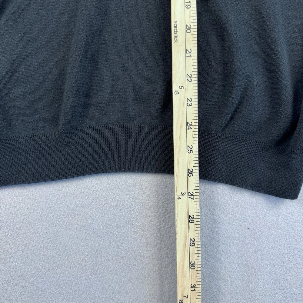 Vintage Polo Ralph Lauren Pima Cotton Sweater Men XXL Black V-Neck Pullover