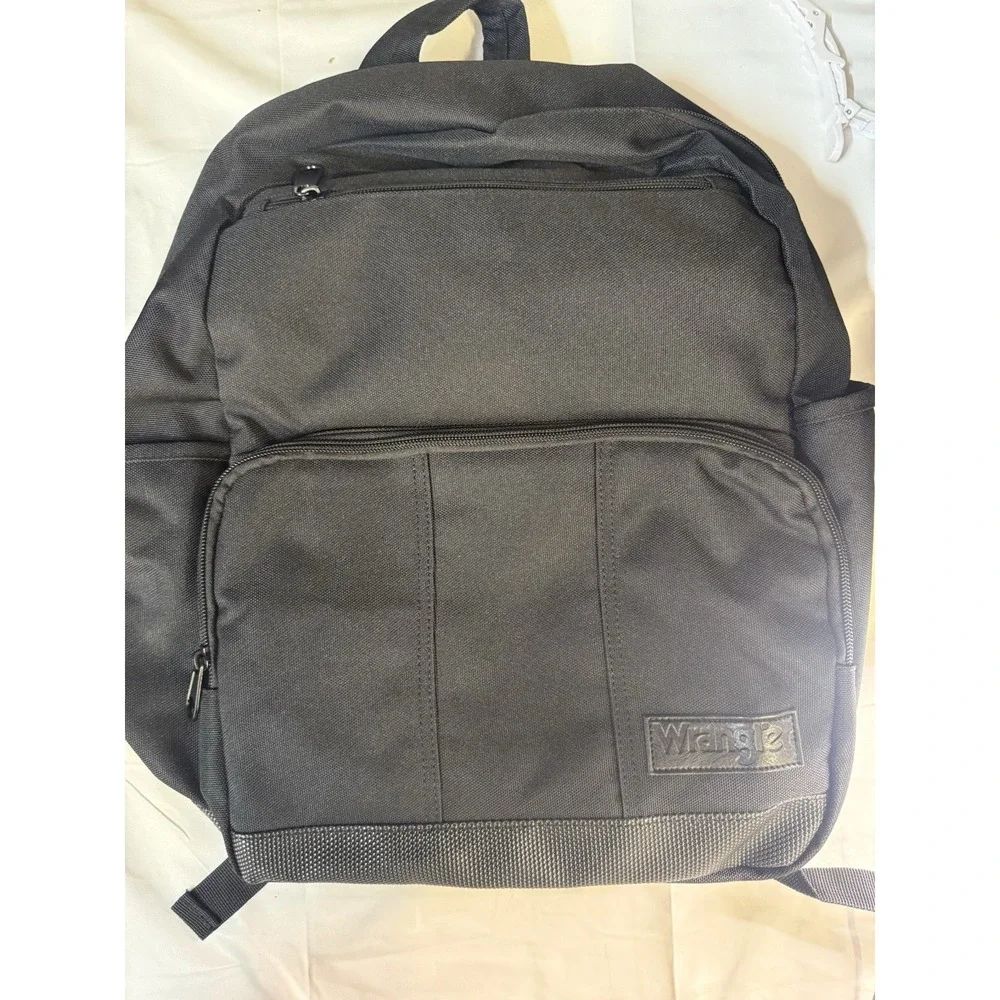 Wrangler Black Backpack Laptop School Travel Bag Multi Pocket Bookbag New