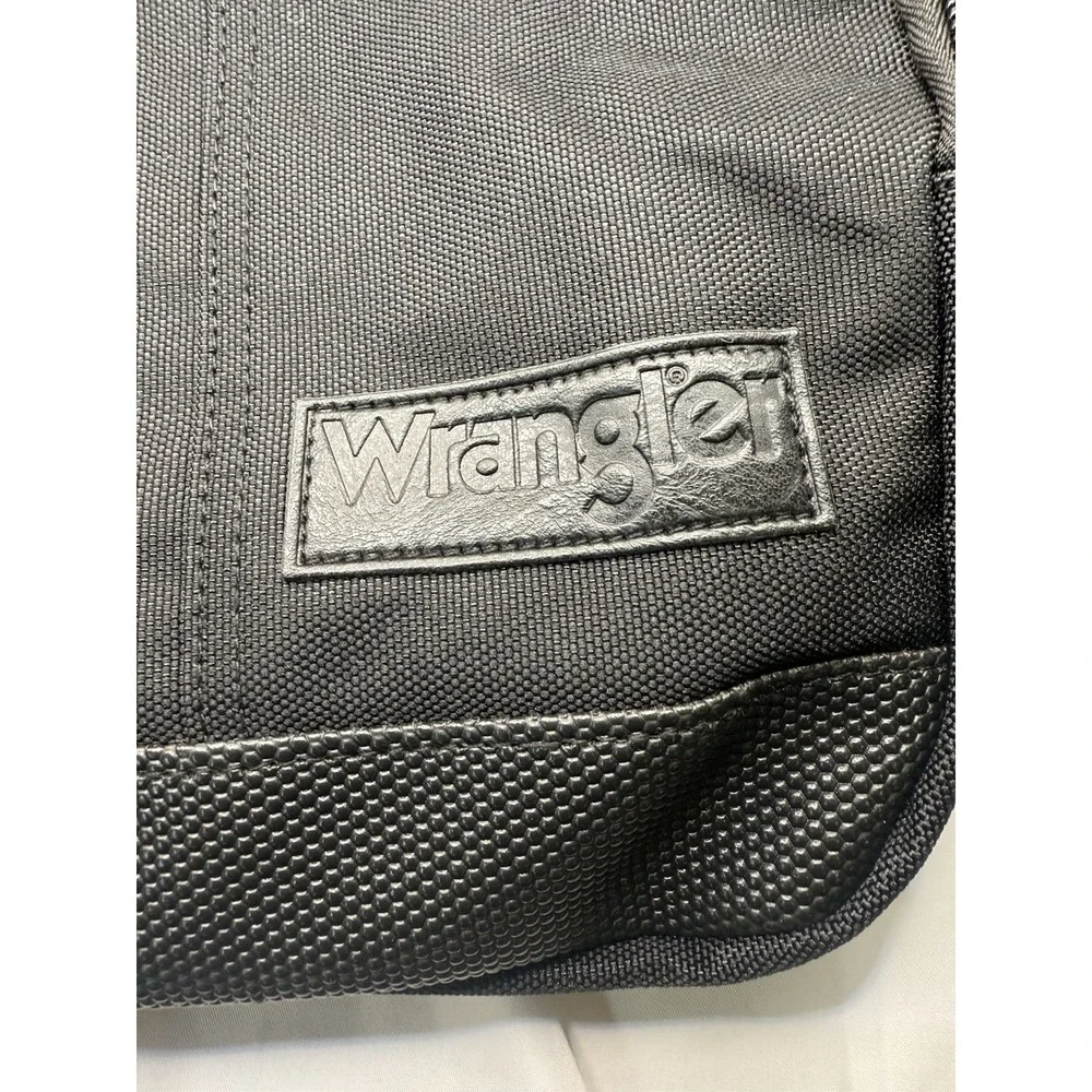 Wrangler Black Backpack Laptop School Travel Bag Multi Pocket Bookbag New