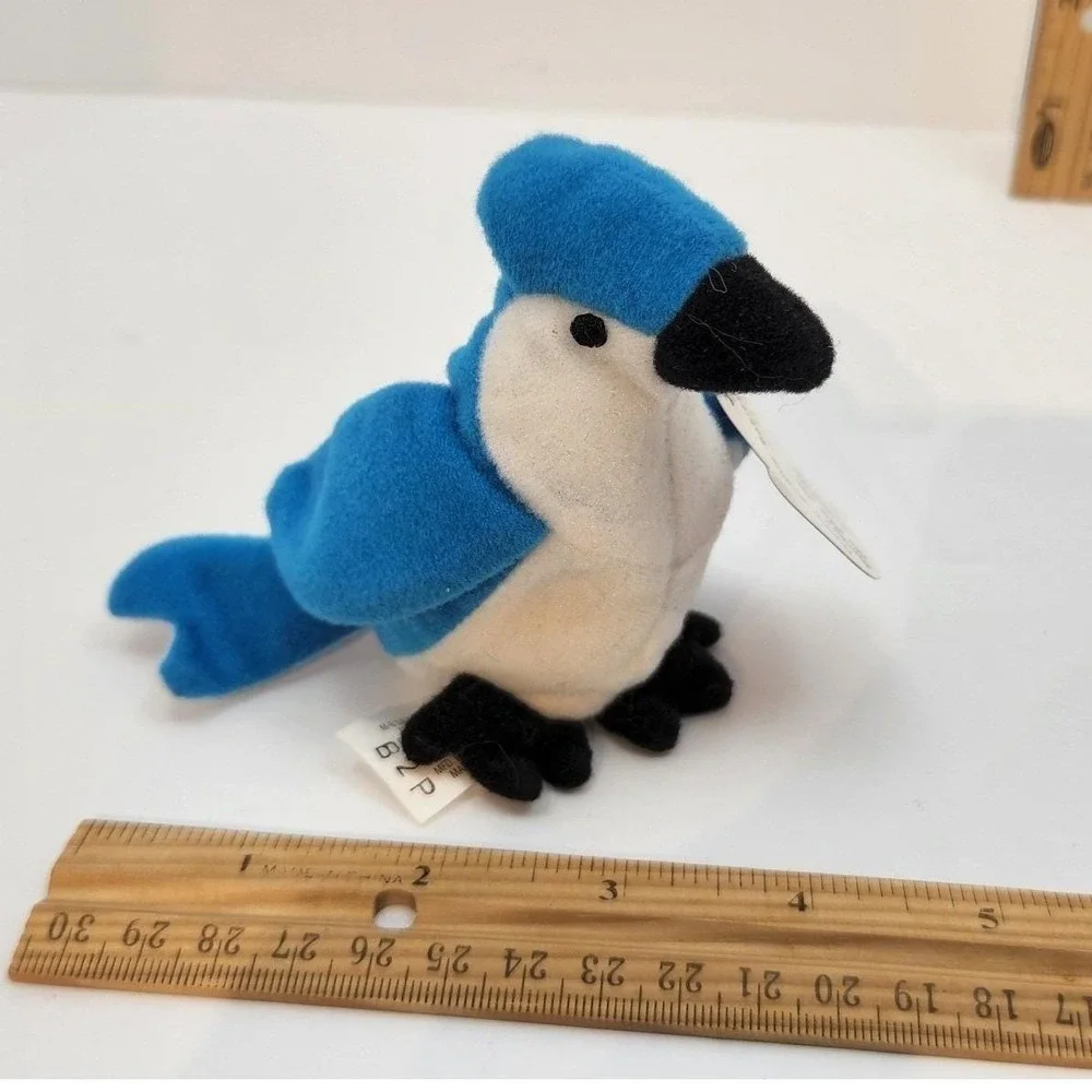 Ty Teenie Beanie Babies Rocket the Blue Jay 1999 McDonalds Plush Bird Toy