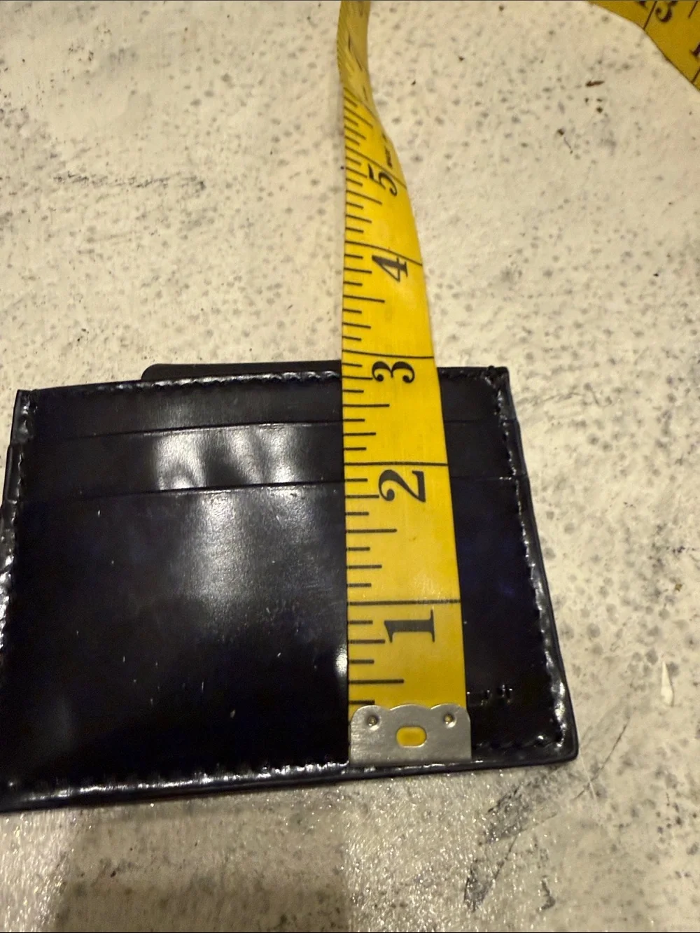Bugatchi Black Gloss Leather Card Holder