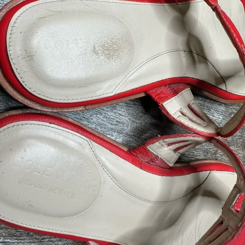 Cole Haan Anoushka Red Leather Sandals