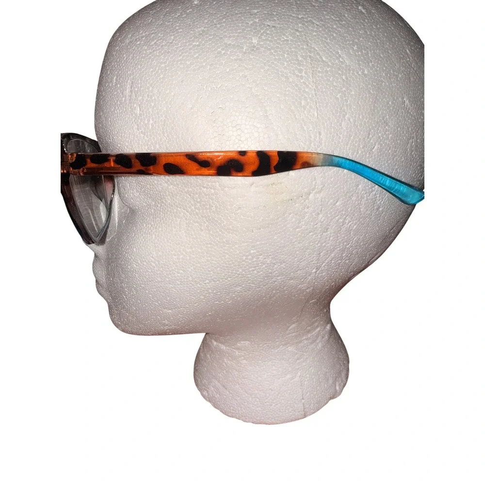Cat Eye Reading Glasses Brown‎ Tortoise Teal Blue Two Tone +2.50 BR609 C6 Womens