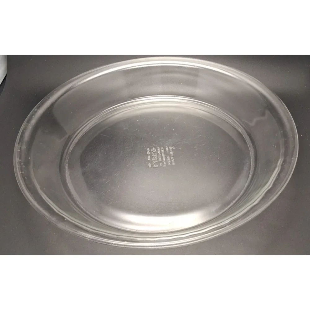 Vintage Pyrex 210 Clear Glass Pie Dish 10 Inch 25 cm Flat Rim Oven and Microwave