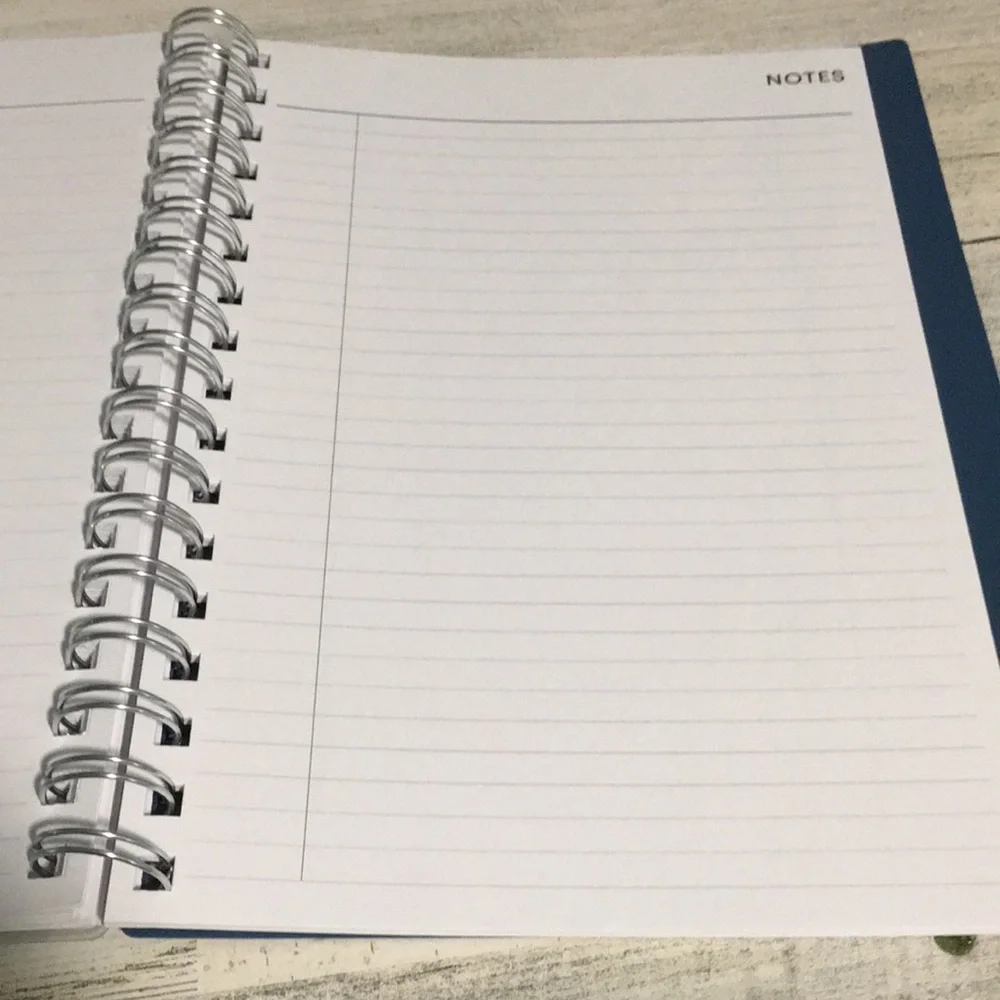 Blue Sky weekly & monthly planning calendar notes Jan-Dec 2022