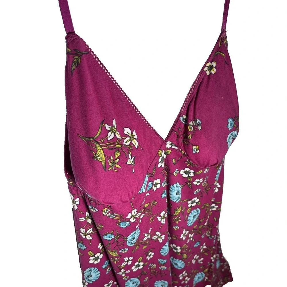 Lingerie Sleepwear Women Size L  Fuchsia Chemise Nightgown Slip Dress Nightie