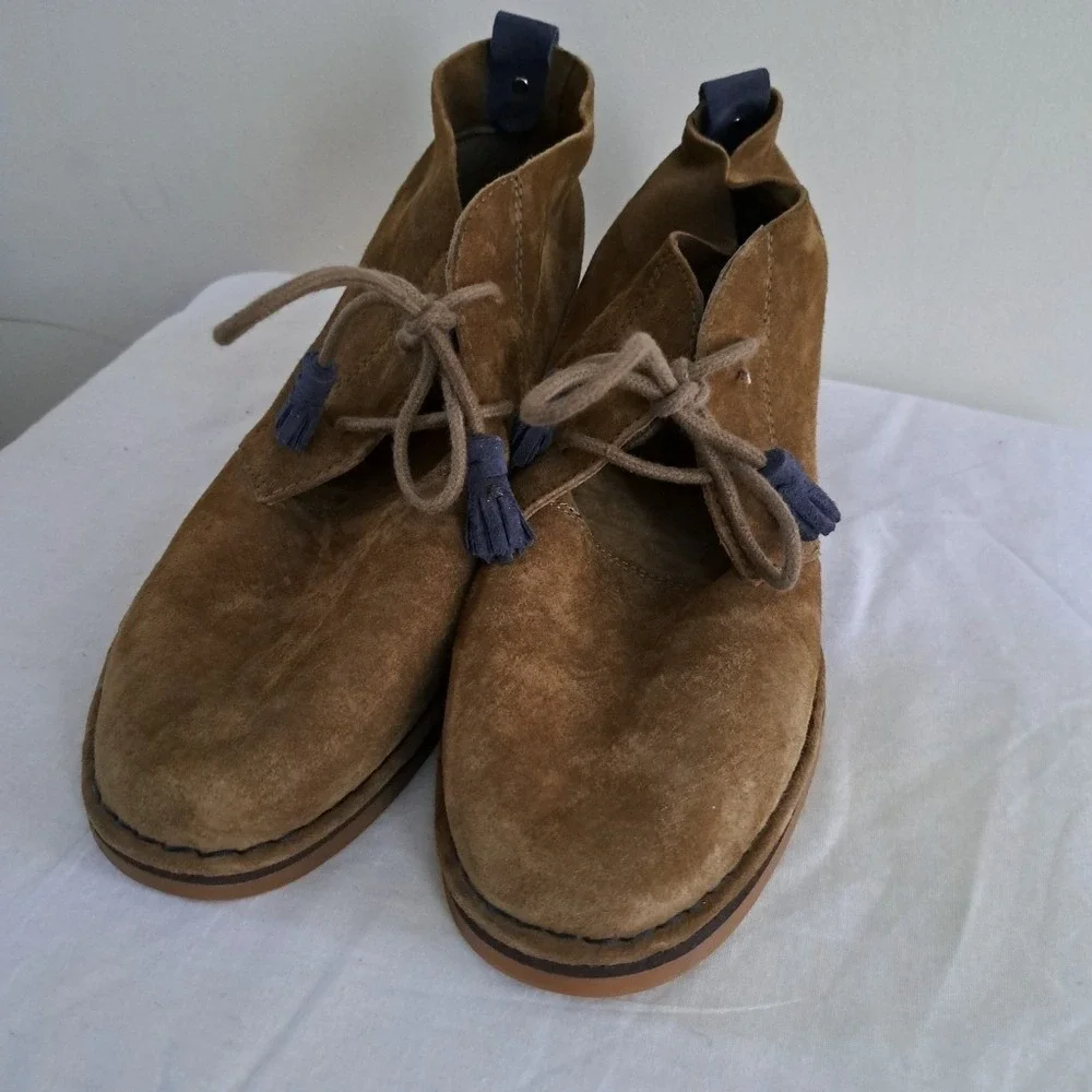 Hush Puppies Suede Desert Boots Brown Tassel Lace Up Ankle Boots Mens‎ 9