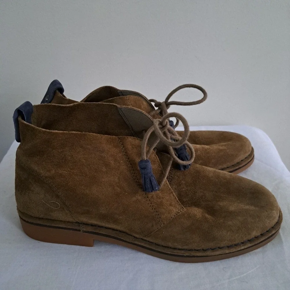 Hush Puppies Suede Desert Boots Brown Tassel Lace Up Ankle Boots Mens‎ 9