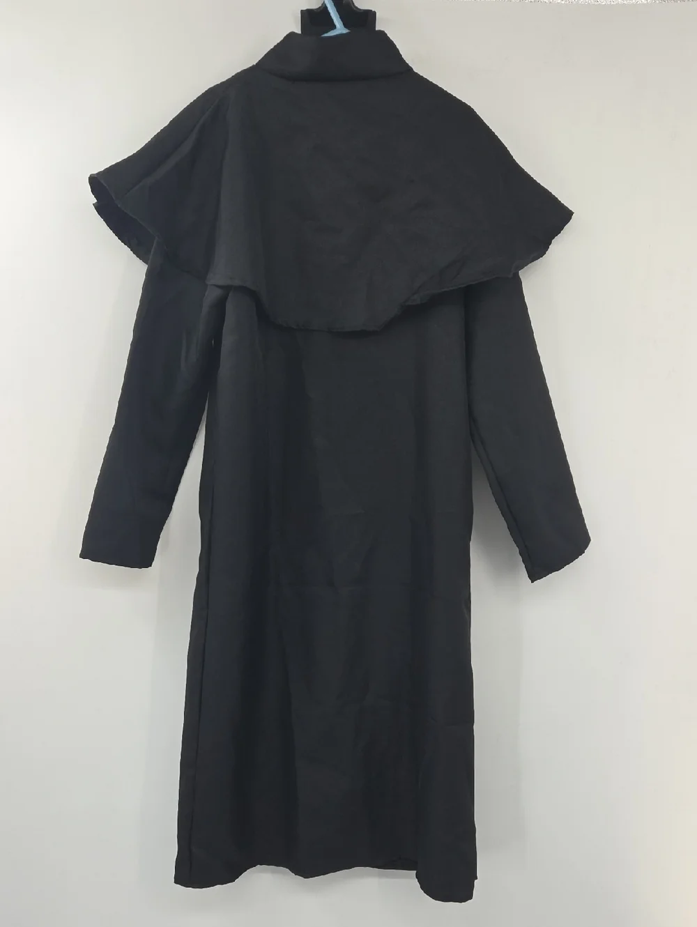 Children's Black Priest Costume with Gold Cross