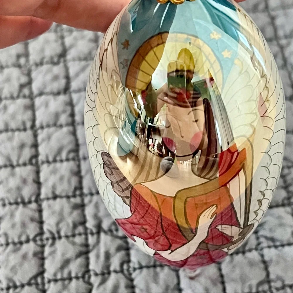 Pier 1 Imports Christmas Glass Ornament Li Bien Angle In Orignal‎ Box