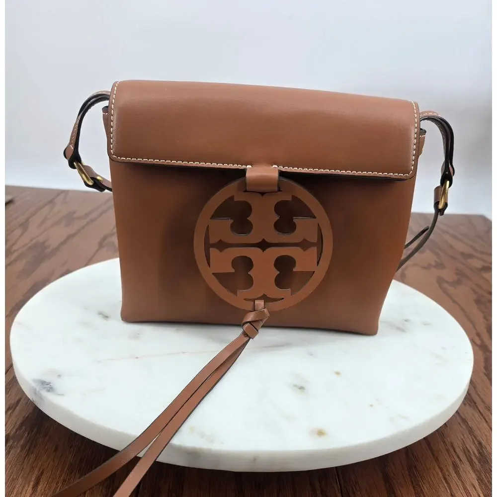 Tory Burch Minimalist Classic Miller Logo Leather Crossbody