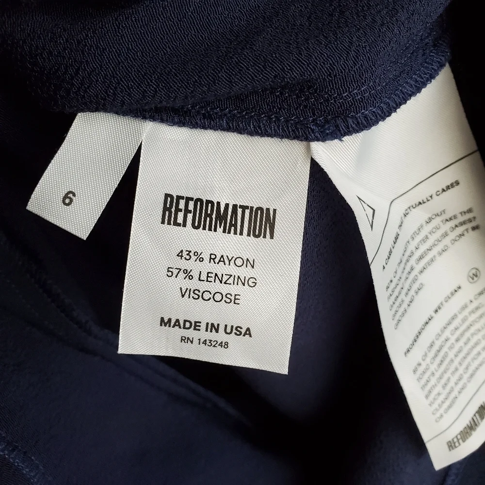 Reformation navy white