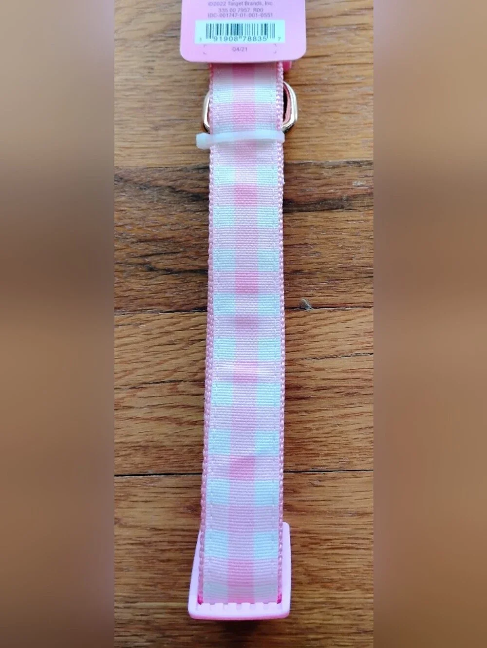 NWT (MSRP $10) Stoney Clover Lane x Target Pink Gingham Large Dog Collar #2 prep