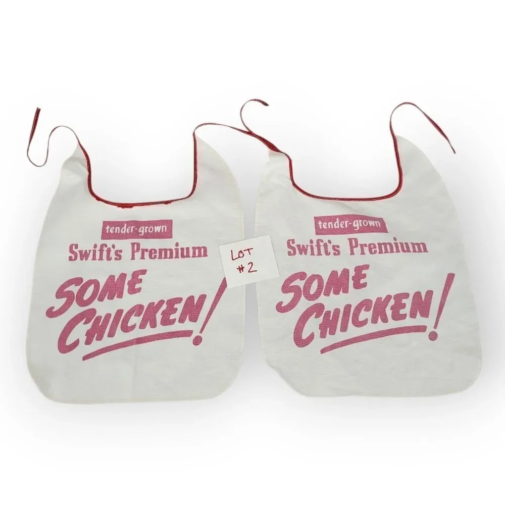 Swift's Premium Chicken Bibs Lot #2 Vintage Advertising