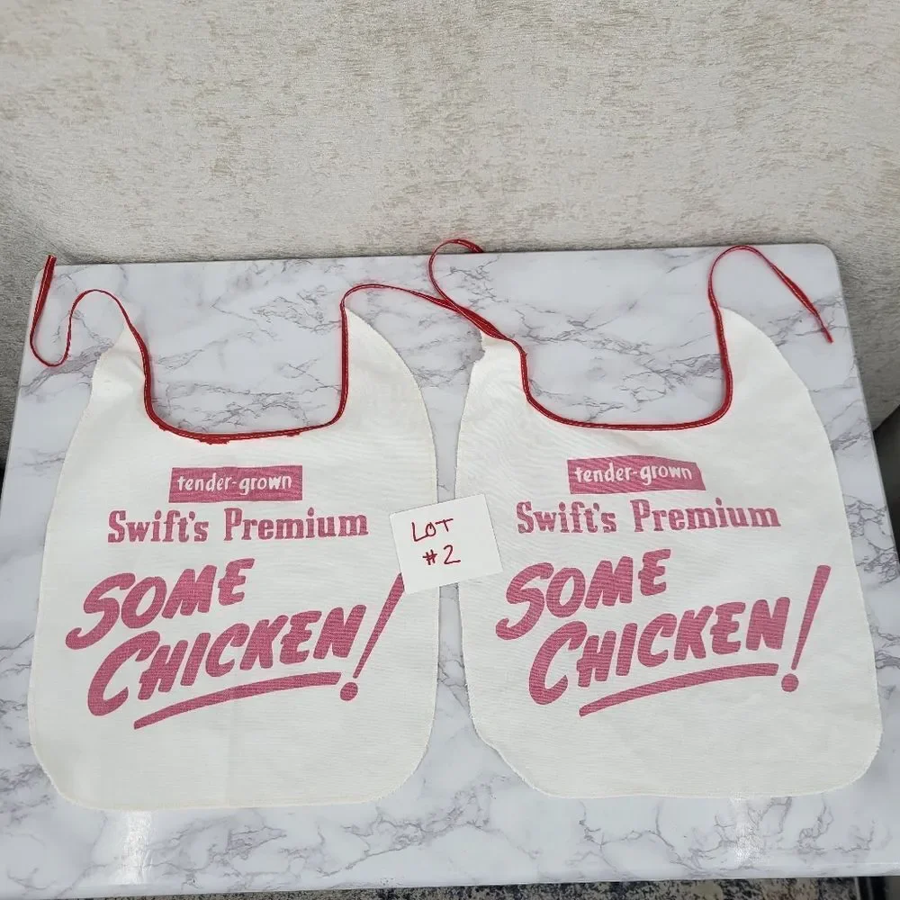 Swift's Premium Chicken Bibs Lot #2 Vintage Advertising