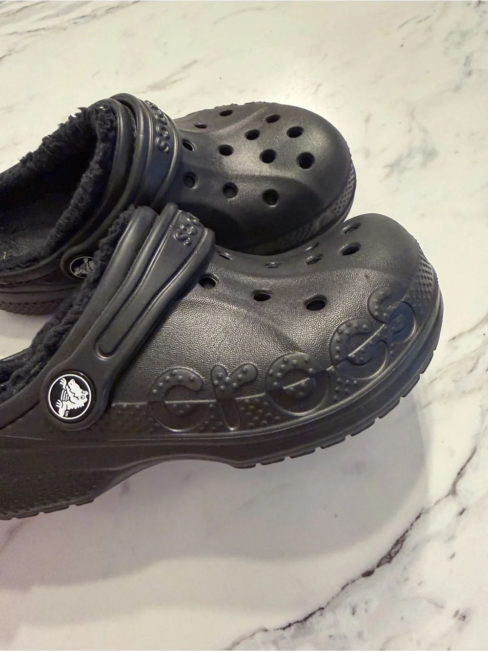 CROCS Kids Classic Lined Clogs in Black