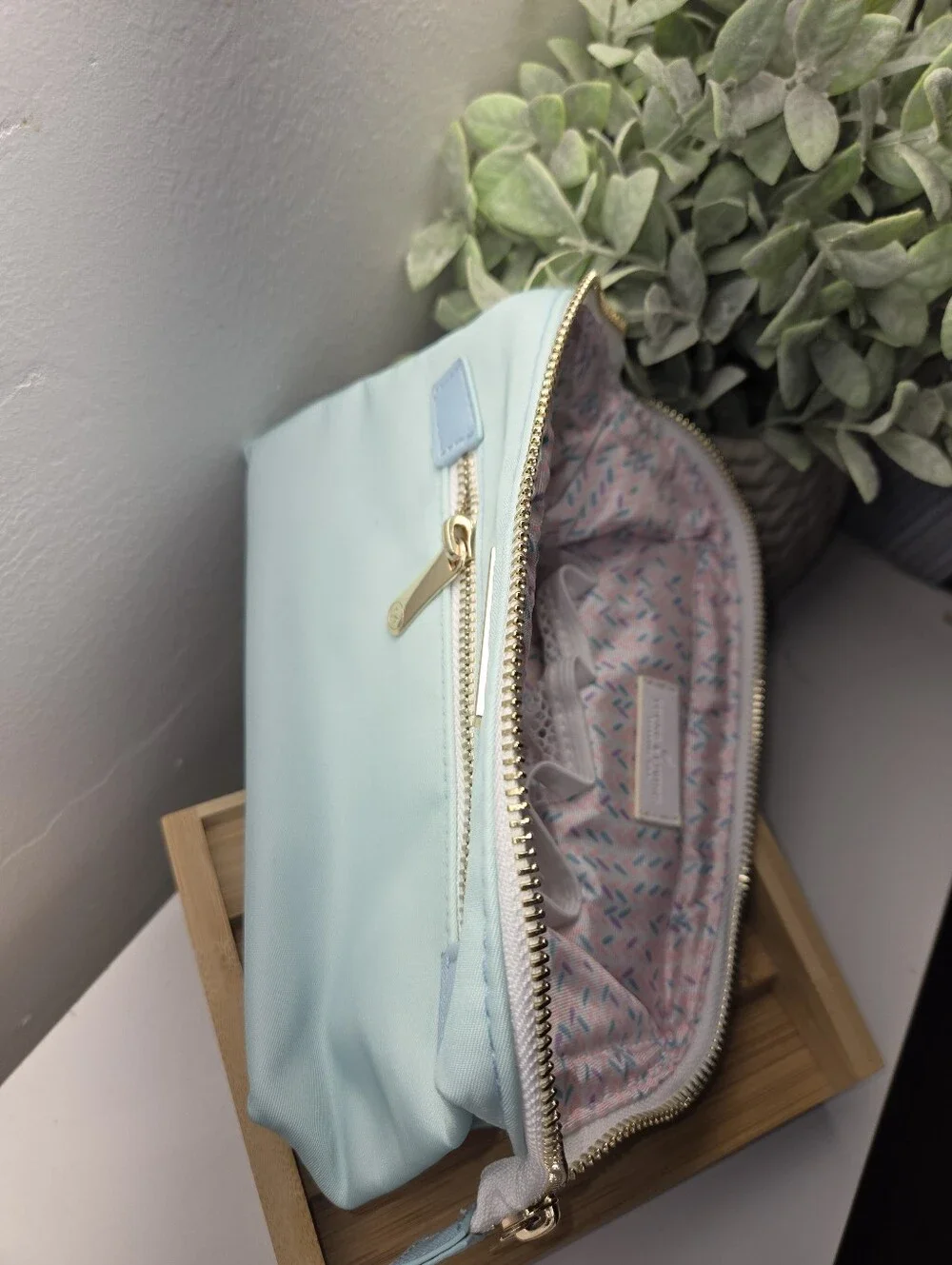 Young Living Light Blue Travel Cosmetic Pouch