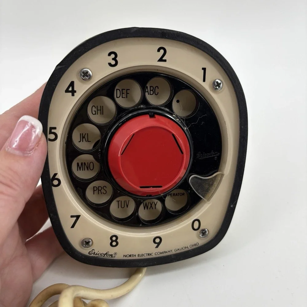 Vintage 1950s MCM Ericofon Ericsson Rotary Cobra Phone 