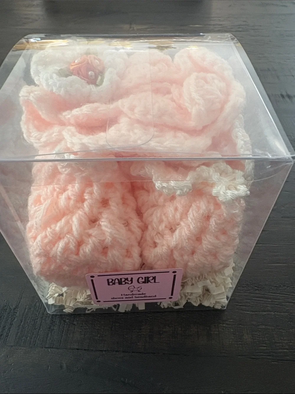 Handmade Baby Girl Pink Crochet Booties