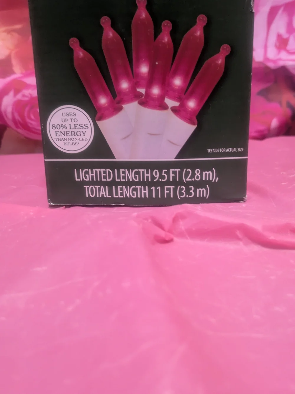 Holiday Time Pink Mini LED String Lights - 50 Count