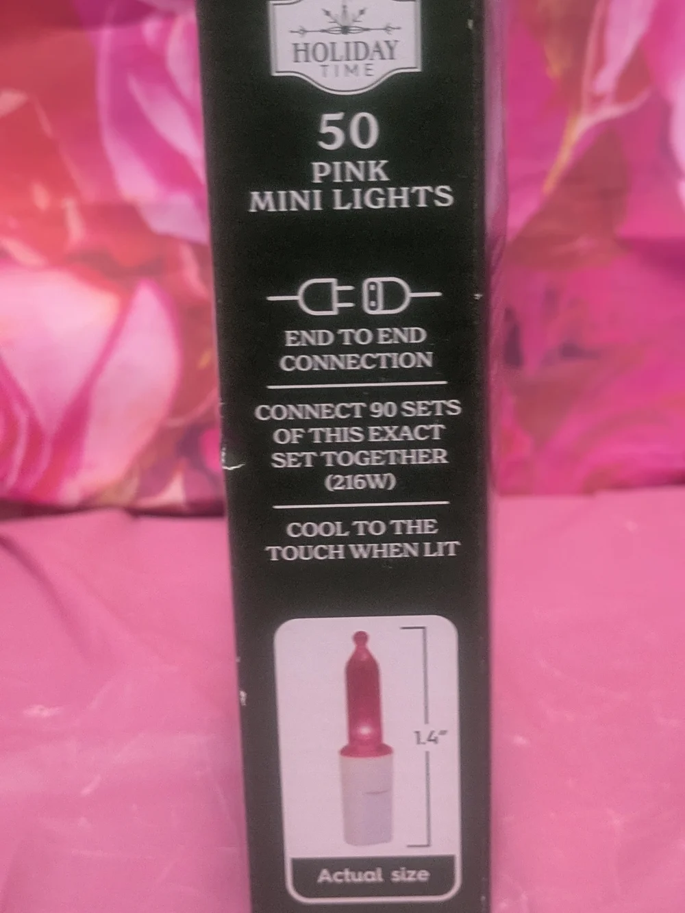 Holiday Time Pink Mini LED String Lights - 50 Count