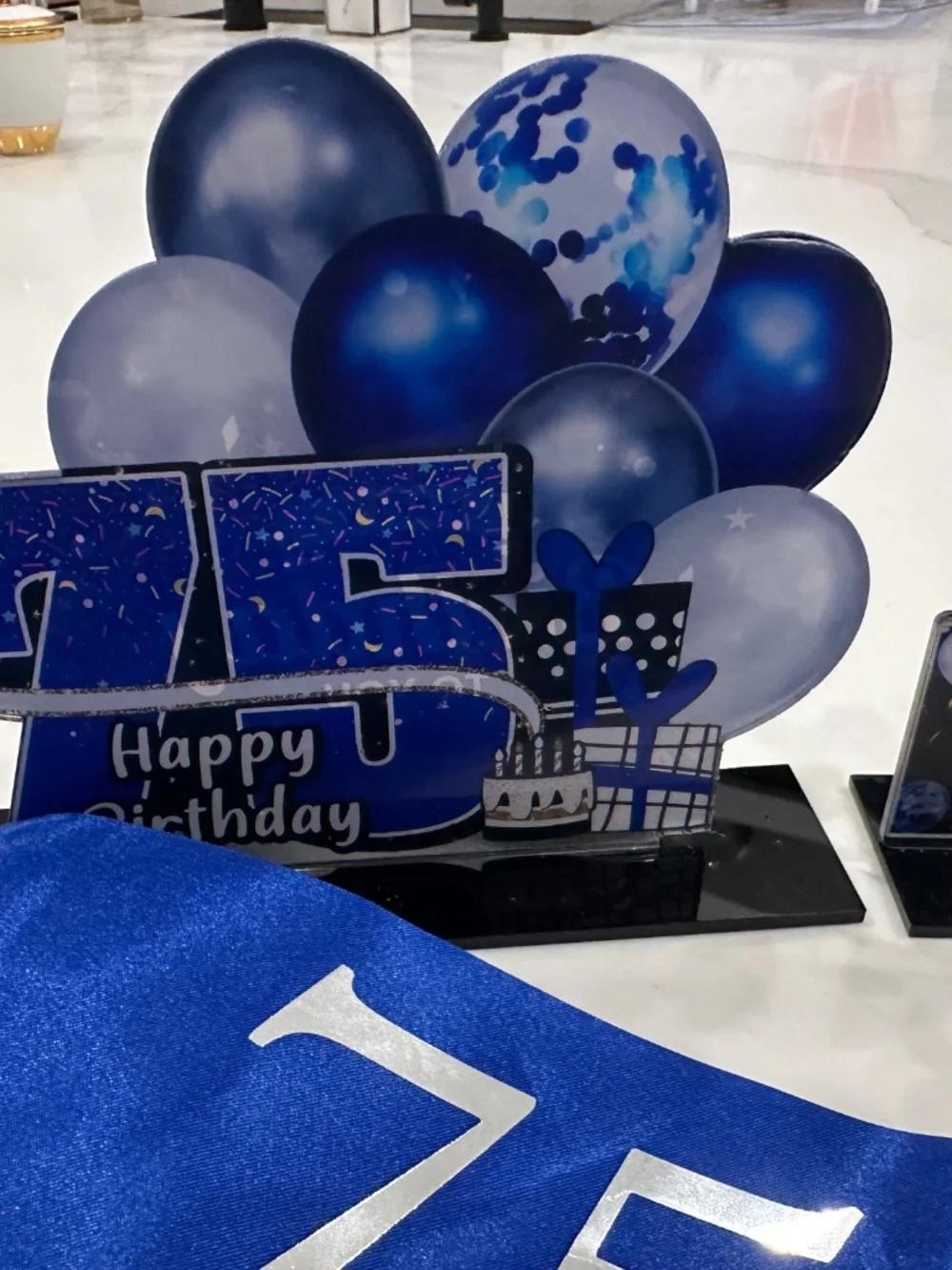 3 Birthday celebration signs  for a 75 year old